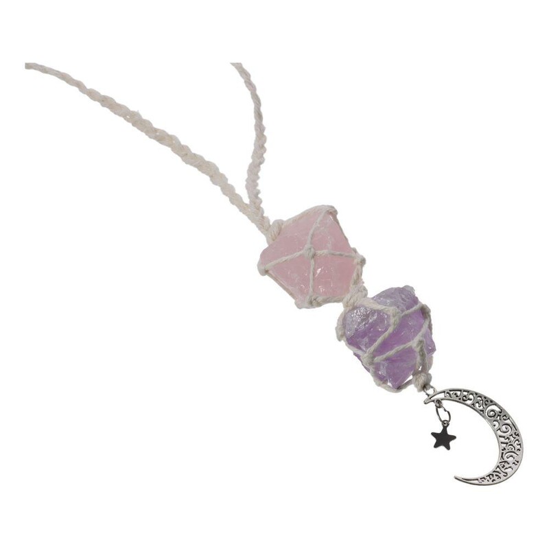 Kabantys kristalai Automobilių priedai Vaizdo veidrodžių pakabinami papuošalai, Automobilių interjero priedai, Mėnulio žvaigždės galinio vaizdo veidrodžių dekoracijos