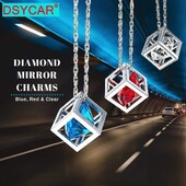 DSYCAR 1buc pandantiv masina cristale cub brelocuri masina decorare oglinda retrovizoare ornamente auto suspendat suspensie interioara