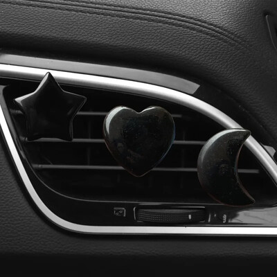 3 vnt. / rinkinys Crystal Moon Star Love Car Oro išleidimo angos apdailos spaustukas Auto salonas Oro kondicionierius Burnos dekoro spaustukai Automobilių priedai