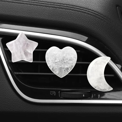 3 vnt. / rinkinys Crystal Moon Star Love Car Oro išleidimo angos apdailos spaustukas Auto salonas Oro kondicionierius Burnos dekoro spaustukai Automobilių priedai