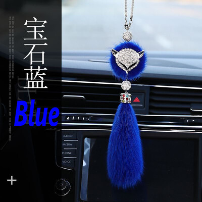 Crystal Car Fox Head pakabukas automobilio galinio vaizdo veidrodėlis su deimantais kabančiu pakabuku Automobilių priedai Vidinis pakabukas Kūrybinės dovanos