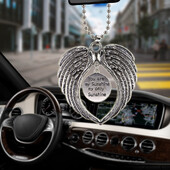 Tu esi mana saulīte smaidoša sirds Eņģeļa spārns Atpakaļskata Spoguļa Dekorācija Piekarināmi Auto Kulonu Rotājumi Auto Piederumi