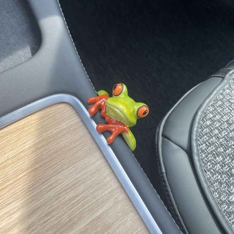 Automobilių papuošalai Centrinės konsolės Kompiuterio ekranas Gulėjimas Varlės modelis Maži papuošalai Kūrybingi Juokingi varlė Automobilio interjero papuošalai