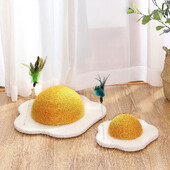 Egg Scart pentru pisici Egg Series Pisică Sisal Scratcher Jucărie Pisică Tijă Jucărie Gălbenuș de ou
