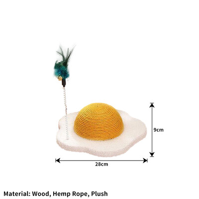 Egg Scart pentru pisici Egg Series Pisică Sisal Scratcher Jucărie Pisică Tijă Jucărie Gălbenuș de ou