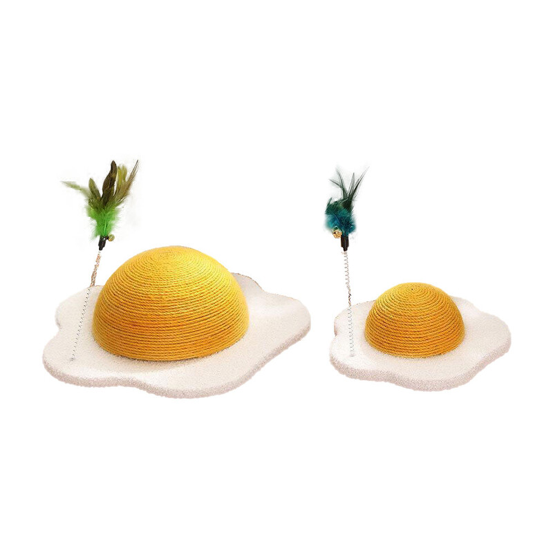 Egg Scart pentru pisici Egg Series Pisică Sisal Scratcher Jucărie Pisică Tijă Jucărie Gălbenuș de ou