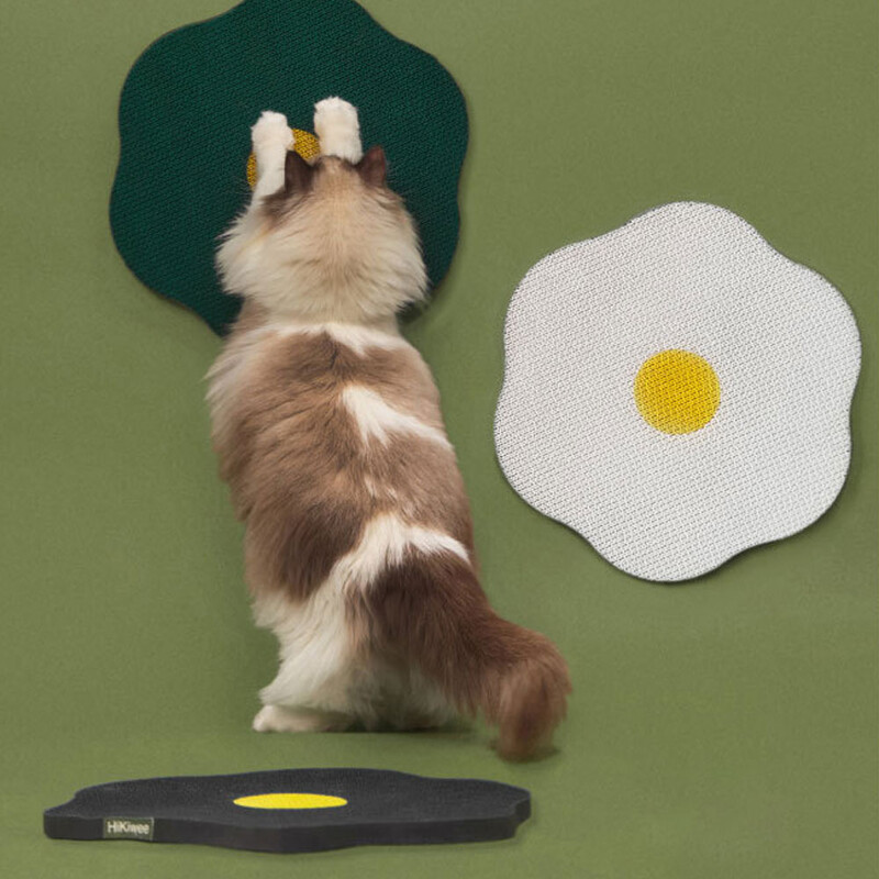 Ziedu skrāpēšanas paliktnis kaķiem uz sienas Kaķu sienas skrāpis gofrētais kartons