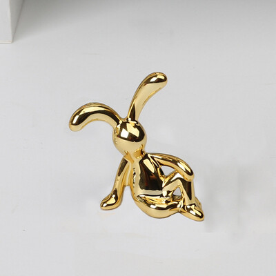 Ilgos kojos sėdinčio triušio papuošalai Automobilių priedai Dekoratyviniai reikmenys Kūrybiniai darbalaukio papuošimai Kambario dekoras Miela dovana vaikams