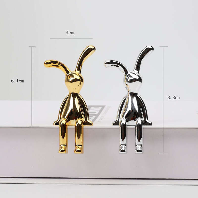 Ilgos kojos sėdinčio triušio papuošalai Automobilių priedai Dekoratyviniai reikmenys Kūrybiniai darbalaukio papuošimai Kambario dekoras Miela dovana vaikams