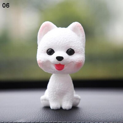 Jauns, kratīšanas galvas suņa rotājums, jauks, mājīgs rotājums, dāvana automašīnas salonam, sveķu suņa rotājums