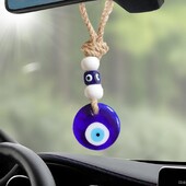 Evil Eye Ornament Evil Eye Ornament pentru mașină cu vedere din spate pandantiv albastru turcesc Evil Eye Charm Evil Eye Decoration interior mașină cu noroc