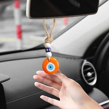 Evil Eye Ornament Evil Eye Изглед отзад Автомобилен орнамент Турско синьо Evil Eye висулка Evil Eye Charm Lucky Car Interior Decoration