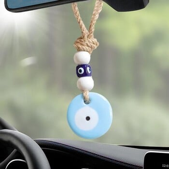 Evil Eye Ornament Evil Eye Изглед отзад Автомобилен орнамент Турско синьо Evil Eye висулка Evil Eye Charm Lucky Car Interior Decoration