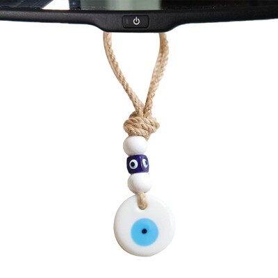 Evil Eye Ornament Evil Eye Ornament pentru mașină cu vedere din spate pandantiv albastru turcesc Evil Eye Charm Evil Eye Decoration interior mașină cu noroc
