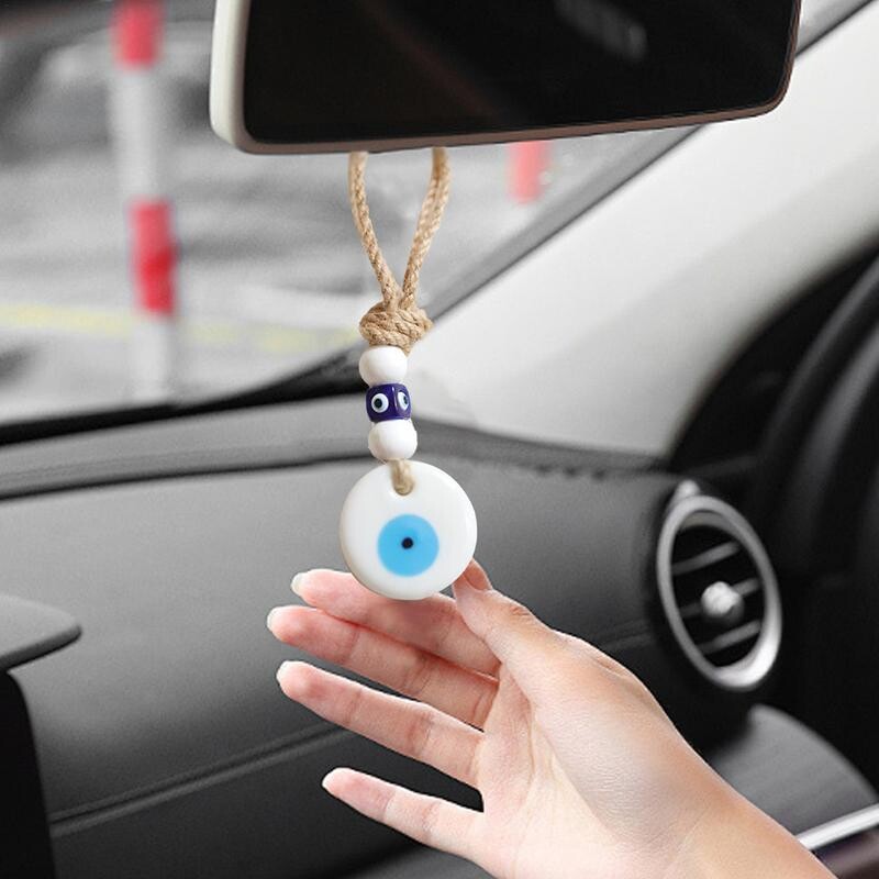 Evil Eye Ornament Evil Eye Ornament pentru mașină cu vedere din spate pandantiv albastru turcesc Evil Eye Charm Evil Eye Decoration interior mașină cu noroc