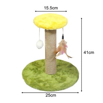 Котешка драскалка Дъска за драскане от сизал Забавна интерактивна играчка Катерене Коте Котешка стойка за малки котки Котенца Консумативи