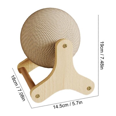 Kaķu skrāpējamā bumba, neslīdoša, interaktīva rotaļlieta iekštelpu kaķu vingrošanas ritenis mājdzīvnieku mēbeles nodrošina kaķu lietas ar stabilu pamatni