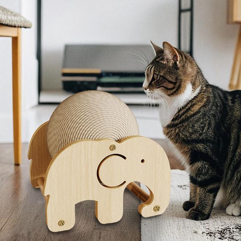Kaķu skrāpējamā bumba, neslīdoša, interaktīva rotaļlieta iekštelpu kaķu vingrošanas ritenis mājdzīvnieku mēbeles nodrošina kaķu lietas ar stabilu pamatni