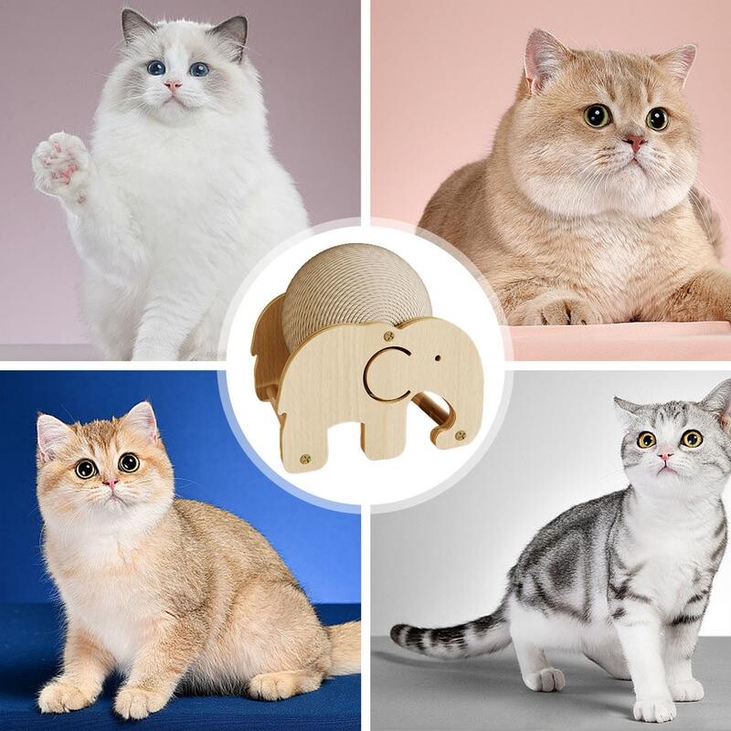 Kaķu skrāpējamā bumba, neslīdoša, interaktīva rotaļlieta iekštelpu kaķu vingrošanas ritenis mājdzīvnieku mēbeles nodrošina kaķu lietas ar stabilu pamatni
