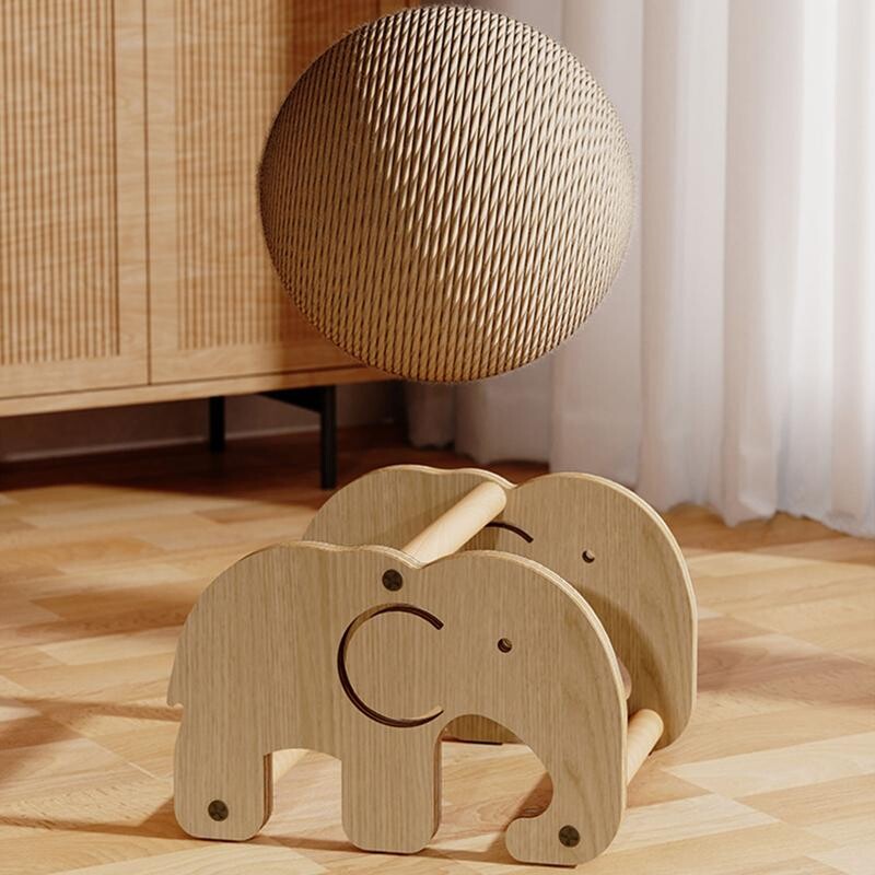 Kaķu skrāpējamā bumba, neslīdoša, interaktīva rotaļlieta iekštelpu kaķu vingrošanas ritenis mājdzīvnieku mēbeles nodrošina kaķu lietas ar stabilu pamatni