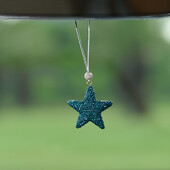 Pandantiv pentru mașină cu stea cu cinci colțuri cu diamante creative, oglindă retrovizoare cu desene animate drăguțe, încrustate cu strasuri, accesorii pentru mașini, pandantiv