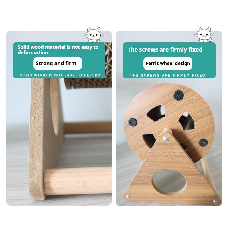 Macskajátékok Macskakarcoló tábla Forgó függőleges óriáskerék Macskakaparós tábla Nagy sűrűségű hullámpapír mászóeszközök