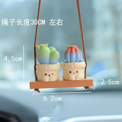 Cactus colorat Oglinda retrovizoare pentru mașină pandantiv Accesorii pentru decorarea interioară a mașinii Decorarea mașinii Cadou de aniversare Accesorii pentru cuplu