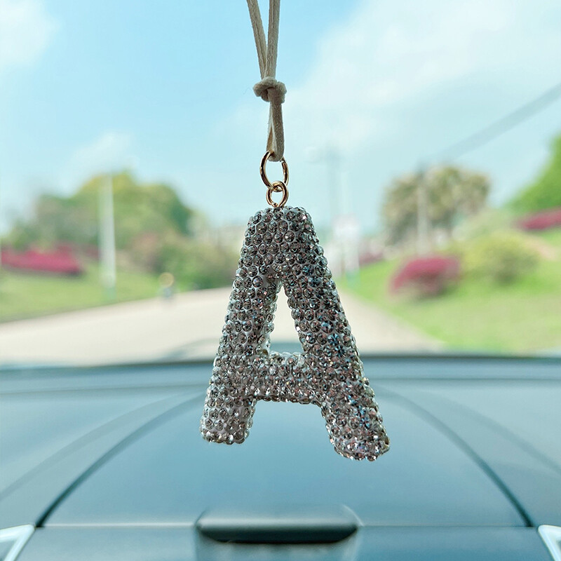 Accesorii creative pentru mașini de dragoste noi, încrustate cu diamante, accesorii pentru interiorul mașinii, oglindă retrovizoare, decorare, decor