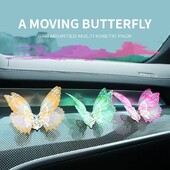 Gražus drugelių automobilių dekoravimo centras automobilių konsolės interjeras prietaisų skydelio priedai Mielos mergaitės ornamentas, skirtas visureigiams, automobiliams