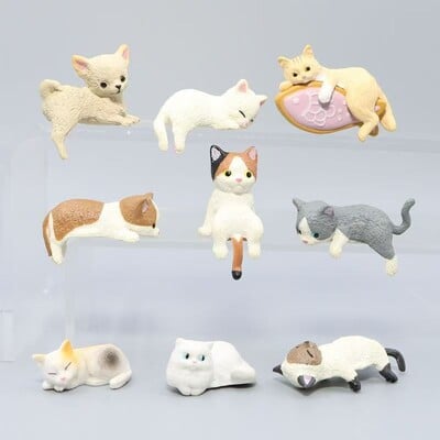 Kawaii Cat Small Decoration Car Central Control Display Ekrāns Simulācija Sveķu Kaķu Miniatūras Karikatūra Automašīnas Kaķa Ornaments Bērnu Rotaļlieta