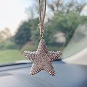 Creative Pentagram automobilio borto dekoravimas išskirtinis krištolinis galinio vaizdo veidrodėlis automobilių priedai automobilių priedai