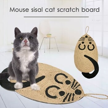 Ανθεκτικό στις γρατσουνιές Sisal Scratcher Cat Sisal Παιχνίδι εκπαίδευσης για ανακούφιση κατοικίδιων κατοικίδιων Ανθεκτικό χαλάκι γρατσουνιάς γάτας Εσωτερικό παιχνίδι άσκησης για ανακούφιση κατοικίδιων