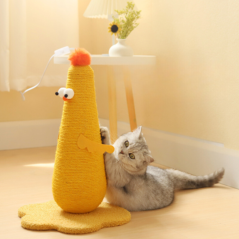 Cadru vertical de cățărat pentru pisici Placă pentru zgârieturi pentru pisici Coloană pentru zgârieturi pentru pisici Rezistent la uzură și distractive Jucărie integrată pentru pisici Acasă
