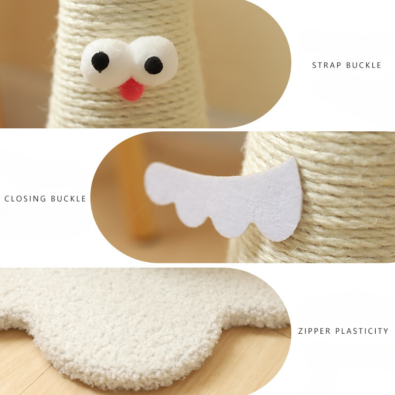 Cadru vertical de cățărat pentru pisici Placă pentru zgârieturi pentru pisici Coloană pentru zgârieturi pentru pisici Rezistent la uzură și distractive Jucărie integrată pentru pisici Acasă