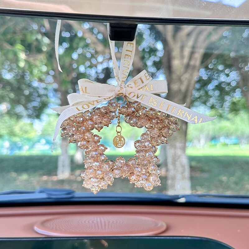 Pandantiv mașină Oglindă retrovizoare interioară creativ Pandantiv mașină decorativă Steaua cu cinci colțuri pandantiv decorativ mașină
