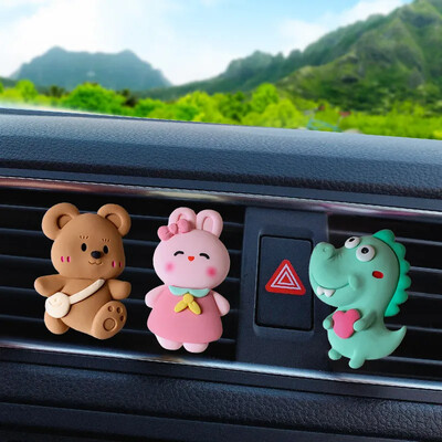 Cartoon Bear Oro Vent Kvepalų Klipas automobiliui Oro Kondicionierius Aromaterapinis Klipas Kūrybingas Automobilio Papuošimas Papuošalai Mieli Automobilių Priedai