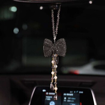 Bling Car Interior Glam Decoration Charm Rhinestone Vising Auto Pendant Lucky Hanging Ornament Автоаксесоари за жени