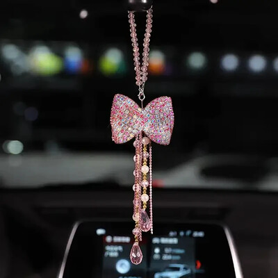 Bling Car Interior Glam Decoration Charm Strass Agățat Auto Pandantiv Lucky Hanging Ornament Accesorii Auto pentru Femeie