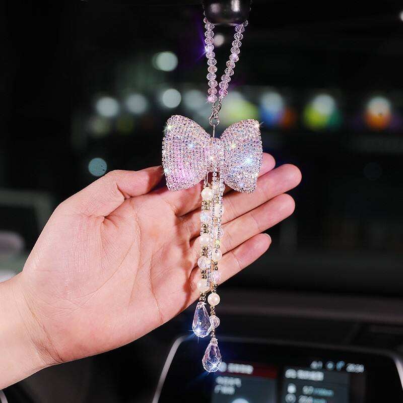 Bling Car Interior Glam Decoration Charm Strass Agățat Auto Pandantiv Lucky Hanging Ornament Accesorii Auto pentru Femeie
