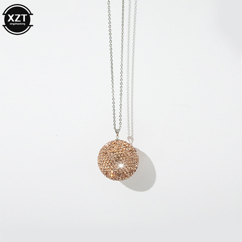 Pandantiv cu bile de cristal pentru mașină, oglindă retrovizoare pentru mașină, pandantiv Bling Bling cu strass, decorare pentru interiorul mașinii, accesorii auto