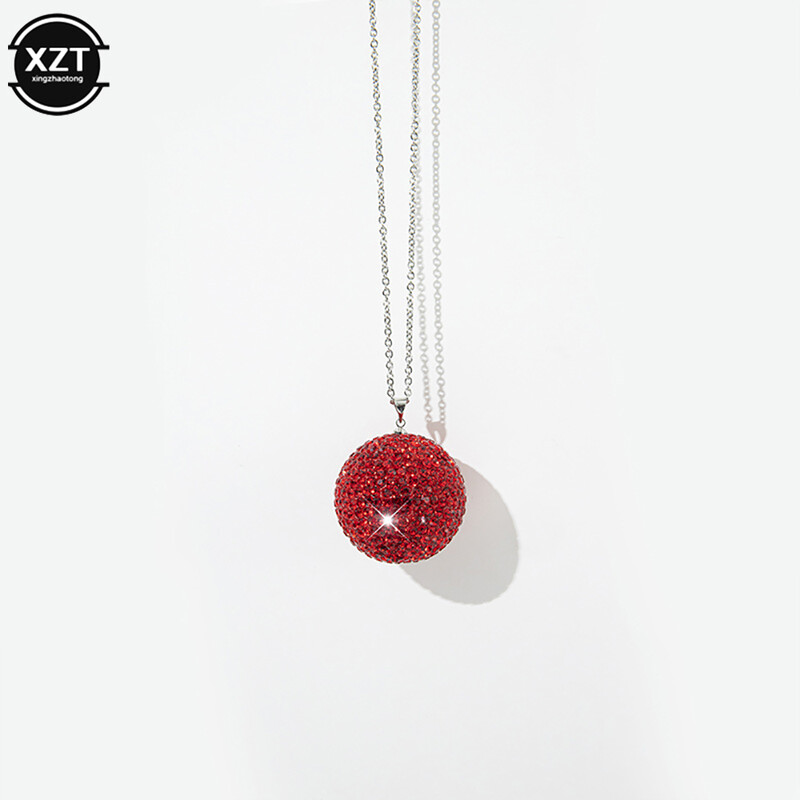 Pandantiv cu bile de cristal pentru mașină, oglindă retrovizoare pentru mașină, pandantiv Bling Bling cu strass, decorare pentru interiorul mașinii, accesorii auto