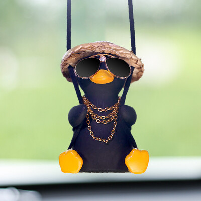 Pandantiv mașină drăguț Anime Little Duck Leagăn Auto oglindă retrovizoare Ornamente suspendate Accesorii de decorare interioară pentru fete Cadouri