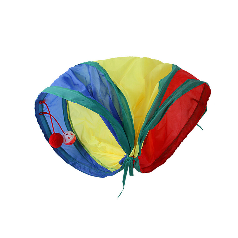 Tuneluri curcubeu pentru pisici, tuburi, pliabile, colorate, găleată, tunel, jucărie interactivă pentru pisici, cort de joacă, accesorii pentru animale de companie