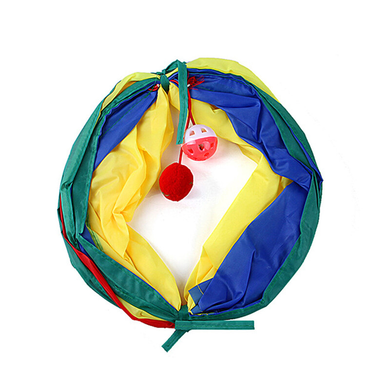 Tuneluri curcubeu pentru pisici, tuburi, pliabile, colorate, găleată, tunel, jucărie interactivă pentru pisici, cort de joacă, accesorii pentru animale de companie