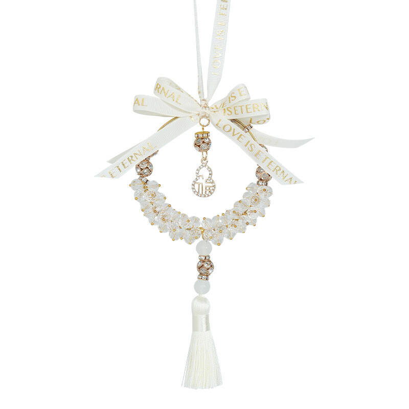 Pandantiv masina noua masina din titaca de cristal cu pandantiv decorativ plasa rosie creativa masina oglinda retrovizoare masina agatata