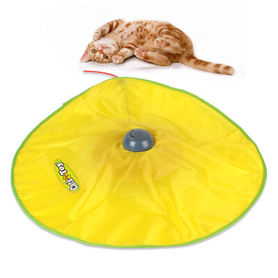 Motion Undercover Mouse Fabric Moving Feather 4 скорости Electric Cat Toy Plate Interactive Pet Toy For Cat Kitty Automatic