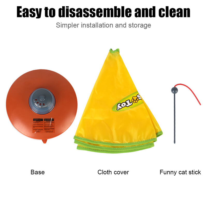 Motion Undercover Mouse Fabric Pene în mișcare 4 viteze Placă electrică de jucărie pentru pisici Jucărie interactivă pentru animale de companie pentru pisicuță automată