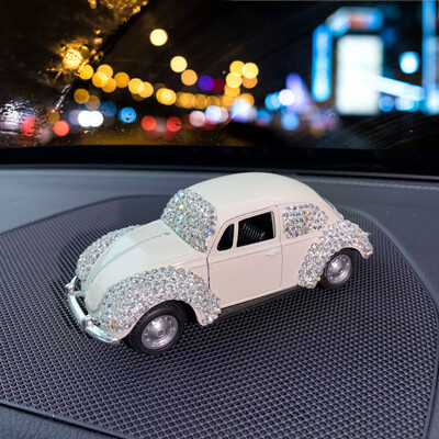 Ornamente de lux pentru bordul mașinii cu strass, diamant, model adorabil de vehicul mic, ornamente pentru interior, accesorii pentru femei
