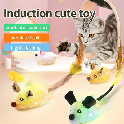 Electric Mouse Cat Teaser Toys Smart Sensor Simulation Mouse Cat Boredom Relief Toys Προμήθειες εκπαίδευσης για κατοικίδια