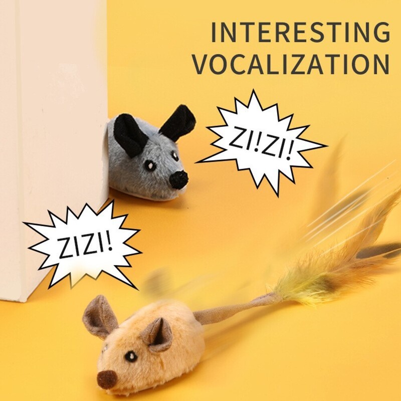 Elektriskās peles kaķa rotaļlietas Viedā sensora simulācijas peles kaķa garlaicības mazināšanas rotaļlietas mājdzīvnieku apmācības piederumi